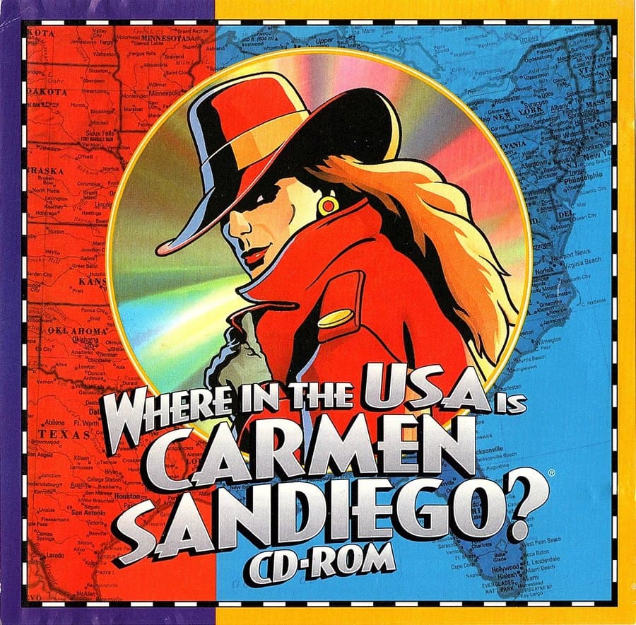 Where in the U.S.A. is Carmen Sandiego? CD-ROM — box art